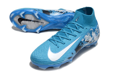 Men's Nike Air Zoom Mercurial Superfly 10 Elite FG Firm Ground High-Tops Football Boots - Blue/White/Black