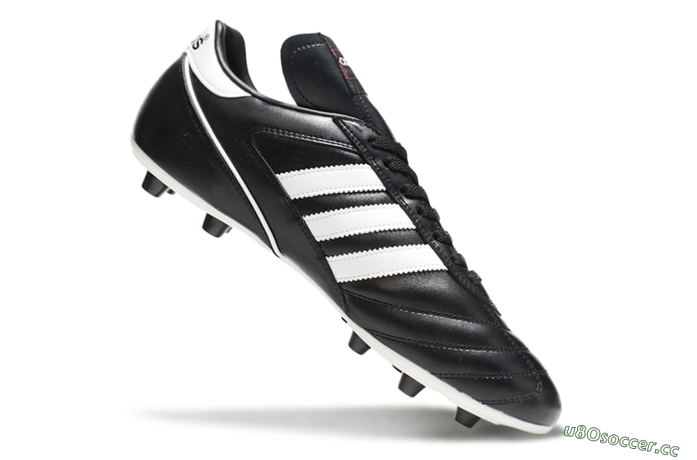 Men's Adidas Kaiser 5 FG Firm Ground Low-Tops Football Boots - Black/White 4