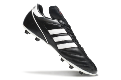 Men's Adidas Kaiser 5 FG Firm Ground Low-Tops Football Boots - Black/White