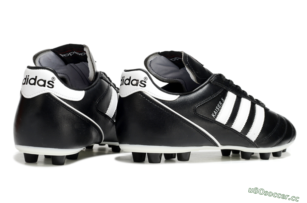 Men's Adidas Kaiser 5 FG Firm Ground Low-Tops Football Boots - Black/White 6