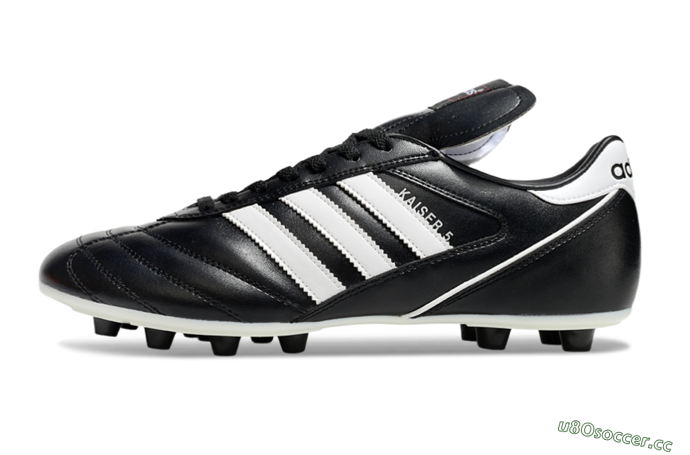 Men's Adidas Kaiser 5 FG Firm Ground Low-Tops Football Boots - Black/White 0