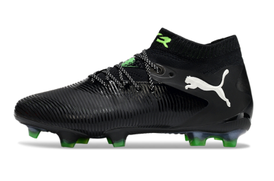 Men's Puma Future 8 Ultimate FG Firm Ground Low-Tops Football Boots - Black/White/Yellow