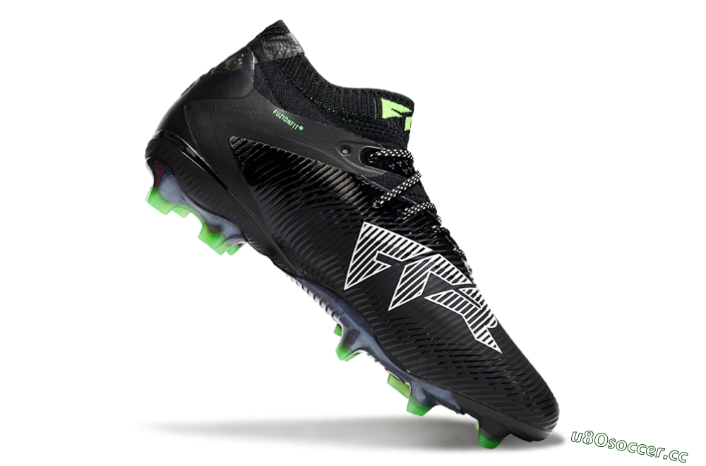 Men's Puma Future 8 Ultimate FG Firm Ground Low-Tops Football Boots - Black/White/Yellow 4