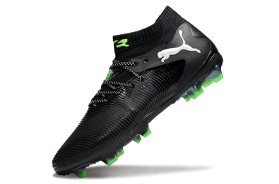 Men's Puma Future 8 Ultimate FG Firm Ground Low-Tops Football Boots - Black/White/Yellow
