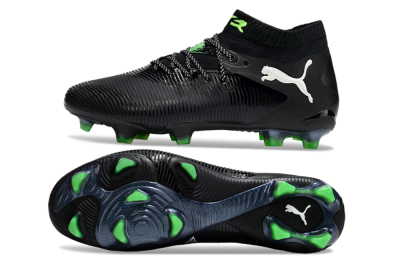 Men's Puma Future 8 Ultimate FG Firm Ground Low-Tops Football Boots - Black/White/Yellow