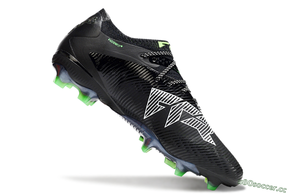 Men's Puma Future 8 Ultimate FG Firm Ground Low-Tops Football Boots - Black/White/Yellow 4