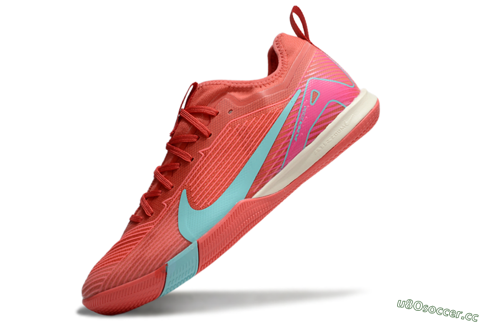 Men's Nike Air Zoom Mercurial Vapor 16 Pro IC Indoor & Futsal Low-Tops Football Shoes - Red/Jade/Pink 5