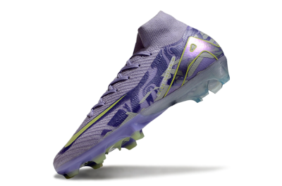 Unisex Nike Air Zoom Mercurial Superfly 10 Elite FG Firm Ground High-Tops Football Boots - Purple/Yellow