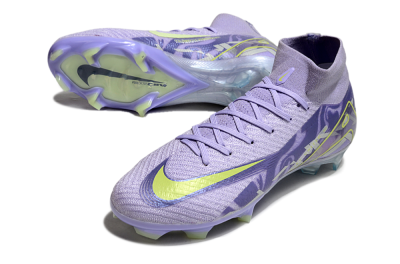 Unisex Nike Air Zoom Mercurial Superfly 10 Elite FG Firm Ground High-Tops Football Boots - Purple/Yellow