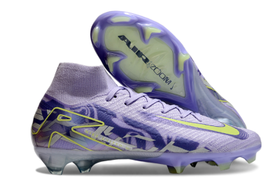 Unisex Nike Air Zoom Mercurial Superfly 10 Elite FG Firm Ground High-Tops Football Boots - Purple/Yellow