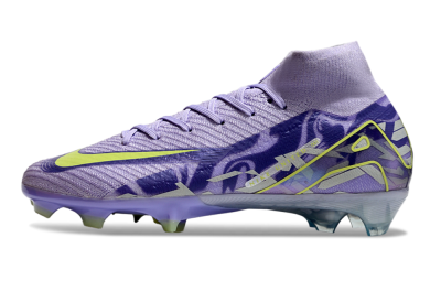Unisex Nike Air Zoom Mercurial Superfly 10 Elite FG Firm Ground High-Tops Football Boots - Purple/Yellow