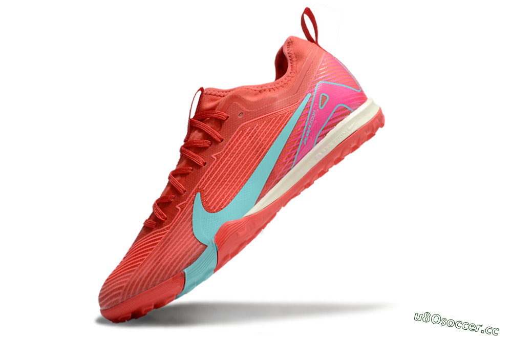 Unisex Nike Air Zoom Mercurial Vapor 16 Pro TF Artificial Turf Low-Tops Football Shoes - Red/Jade/Pink 5