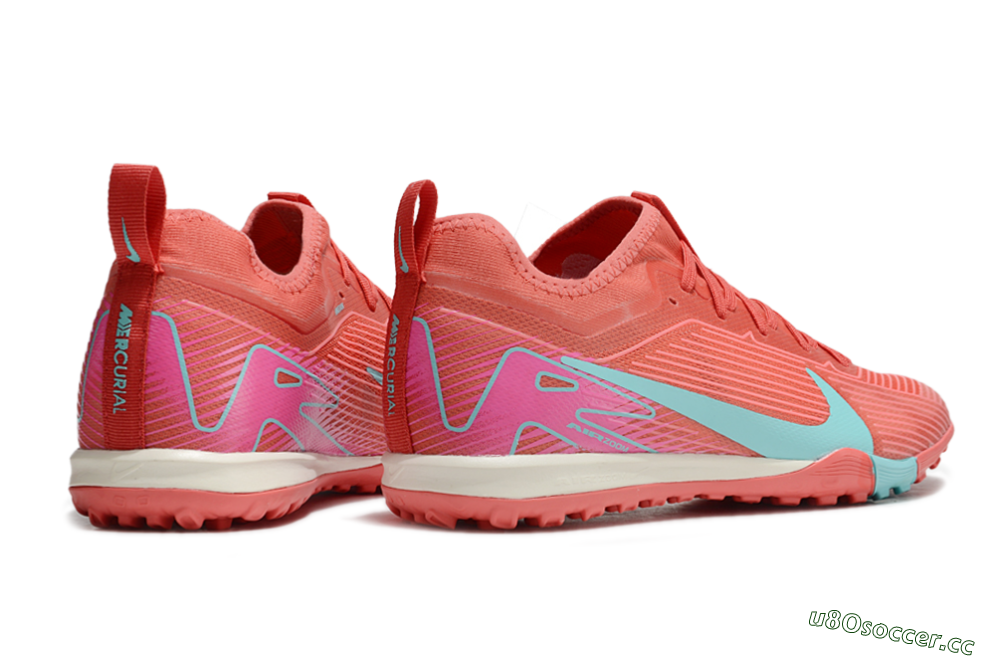 Unisex Nike Air Zoom Mercurial Vapor 16 Pro TF Artificial Turf Low-Tops Football Shoes - Red/Jade/Pink 6