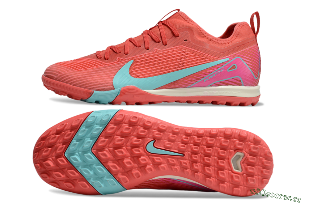 Unisex Nike Air Zoom Mercurial Vapor 16 Pro TF Artificial Turf Low-Tops Football Shoes - Red/Jade/Pink 1