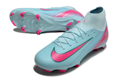 Men's Nike Air Zoom Mercurial Superfly 10 Elite FG Firm Ground High-Tops Football Boots - Jade/Pink/White