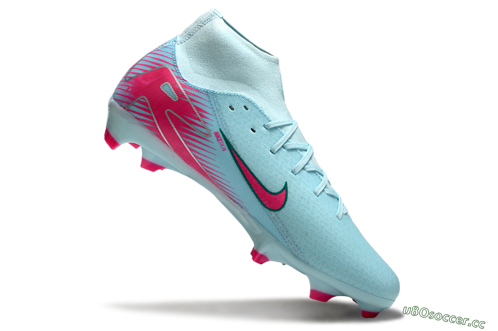 Men's Nike Air Zoom Mercurial Superfly 10 Elite FG Firm Ground High-Tops Football Boots - Jade/Pink/White 4