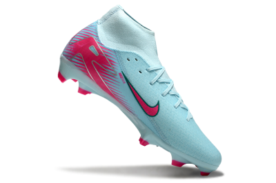 Men's Nike Air Zoom Mercurial Superfly 10 Elite FG Firm Ground High-Tops Football Boots - Jade/Pink/White