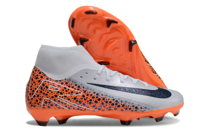 Men's Nike Air Zoom Mercurial Superfly 10 Elite FG Firm Ground High-Tops Football Boots - Grey/Black/Leopard