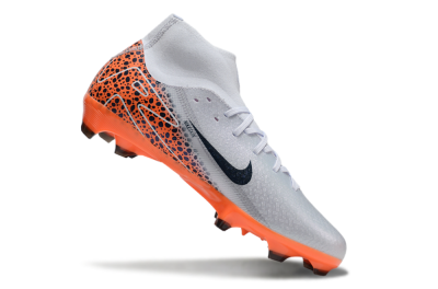 Men's Nike Air Zoom Mercurial Superfly 10 Elite FG Firm Ground High-Tops Football Boots - Grey/Black/Leopard