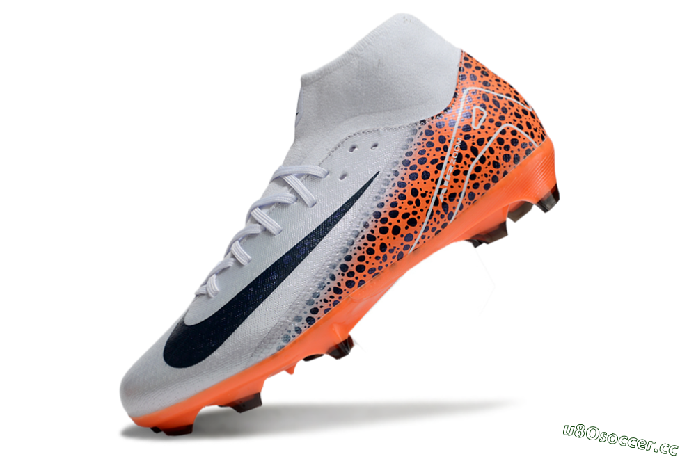 Men's Nike Air Zoom Mercurial Superfly 10 Elite FG Firm Ground High-Tops Football Boots - Grey/Black/Leopard 5