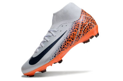 Men's Nike Air Zoom Mercurial Superfly 10 Elite FG Firm Ground High-Tops Football Boots - Grey/Black/Leopard