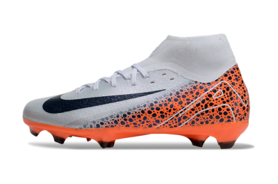 Men's Nike Air Zoom Mercurial Superfly 10 Elite FG Firm Ground High-Tops Football Boots - Grey/Black/Leopard
