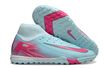Men's Nike Air Zoom Mercurial Superfly 10 Elite TF Artificial Turf High-Tops Football Shoes - Jade/Pink/White