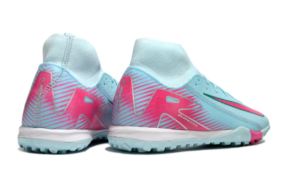 Men's Nike Air Zoom Mercurial Superfly 10 Elite TF Artificial Turf High-Tops Football Shoes - Jade/Pink/White