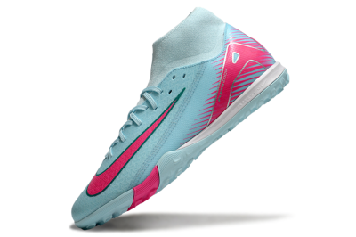 Men's Nike Air Zoom Mercurial Superfly 10 Elite TF Artificial Turf High-Tops Football Shoes - Jade/Pink/White