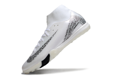 Men's Nike Air Zoom Mercurial Superfly 10 Elite TF Artificial Turf High-Tops Football Shoes - White/Black/Beige