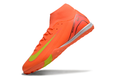 Men's Nike Air Zoom Mercurial Superfly 10 Elite TF Artificial Turf High-Tops Football Shoes - Red/Yellow/White