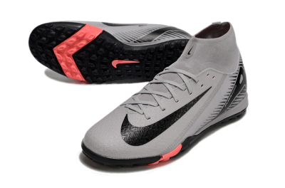 Men's Nike Air Zoom Mercurial Superfly 10 Elite TF Artificial Turf High-Tops Football Shoes - Grey/Black/Pink