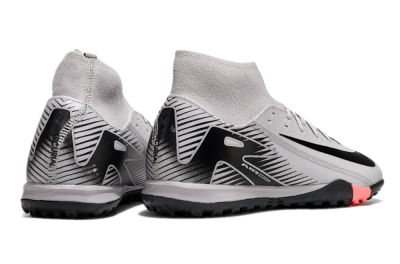 Men's Nike Air Zoom Mercurial Superfly 10 Elite TF Artificial Turf High-Tops Football Shoes - Grey/Black/Pink