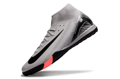 Men's Nike Air Zoom Mercurial Superfly 10 Elite TF Artificial Turf High-Tops Football Shoes - Grey/Black/Pink