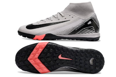 Men's Nike Air Zoom Mercurial Superfly 10 Elite TF Artificial Turf High-Tops Football Shoes - Grey/Black/Pink