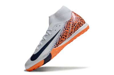 Men's Nike Air Zoom Mercurial Superfly 10 Elite TF Artificial Turf High-Tops Football Shoes - Grey/Black/Leopard