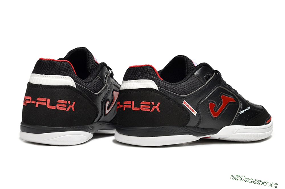 Men's Joma Top Flex IC Indoor & Futsal Low-Tops Football Shoes - Black/Red/White 6