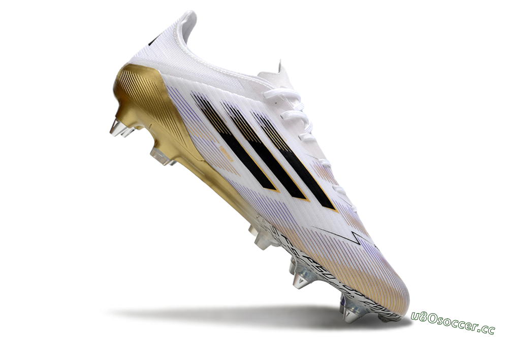 Men's Adidas F50 Elite SG Soft Ground Low-Tops Football Boots - White/Black/Gold 4