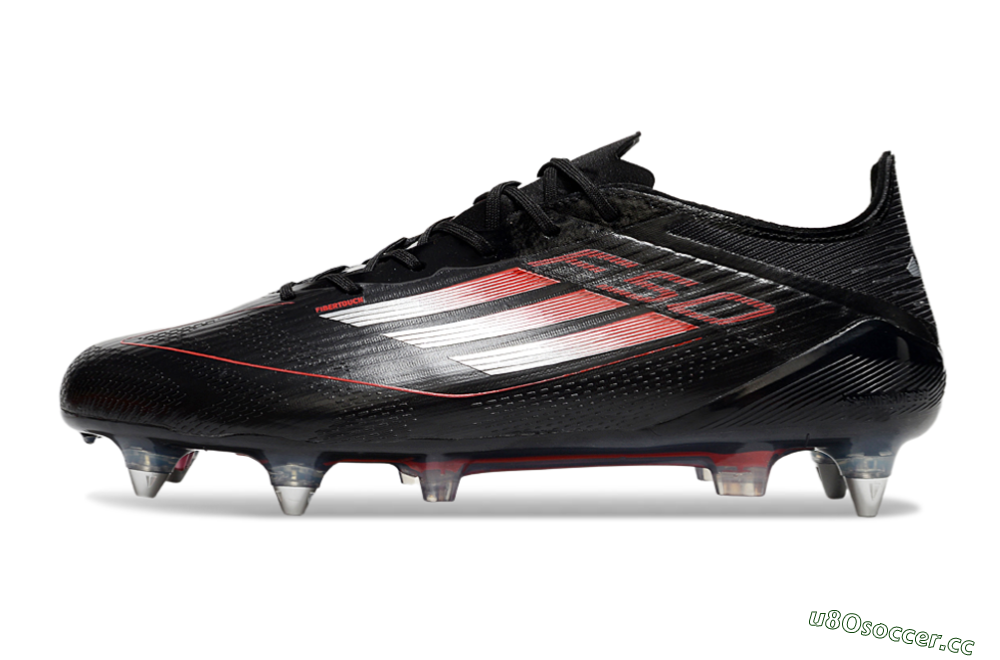Men's Adidas F50 Elite SG Soft Ground Low-Tops Football Boots - Black/Silver/Red 0