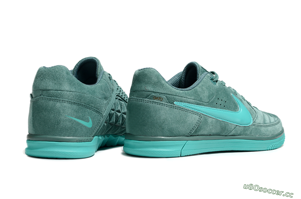 Men's Nike Street Gato IC Indoor & Futsal Low-Tops Football Shoes - Green/Green 6