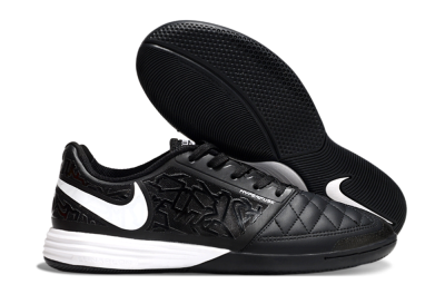 Men's Nike Lunar Gato 2 IC Indoor & Futsal Low-Tops Football Shoes - Black/White