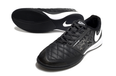 Men's Nike Lunar Gato 2 IC Indoor & Futsal Low-Tops Football Shoes - Black/White