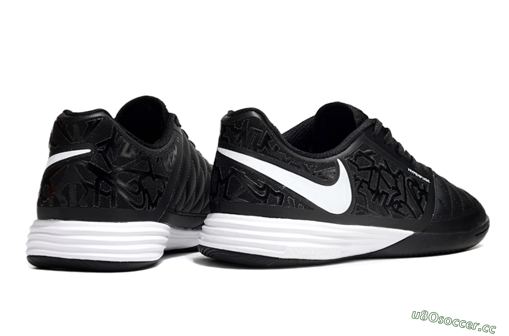 Men's Nike Lunar Gato 2 IC Indoor & Futsal Low-Tops Football Shoes - Black/White 6