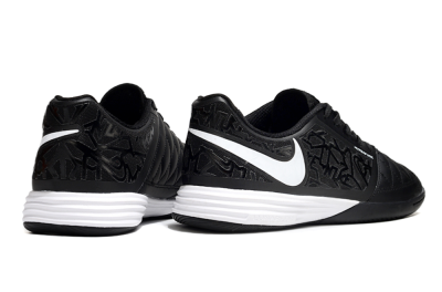 Men's Nike Lunar Gato 2 IC Indoor & Futsal Low-Tops Football Shoes - Black/White