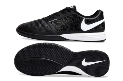 Men's Nike Lunar Gato 2 IC Indoor & Futsal Low-Tops Football Shoes - Black/White