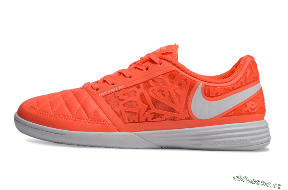 Men's Nike Lunar Gato 2 IC Indoor & Futsal Low-Tops Football Shoes - Red/White 0