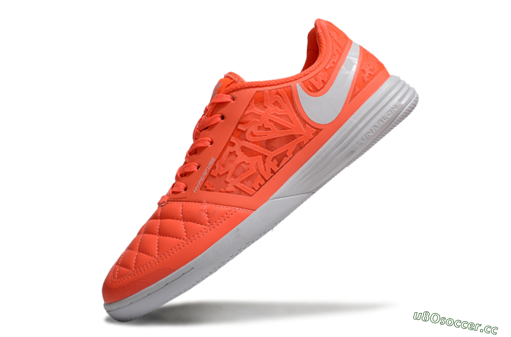 Men's Nike Lunar Gato 2 IC Indoor & Futsal Low-Tops Football Shoes - Red/White 5