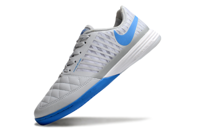 Men's Nike Lunar Gato 2 IC Indoor & Futsal Low-Tops Football Shoes - Grey/Blue/White