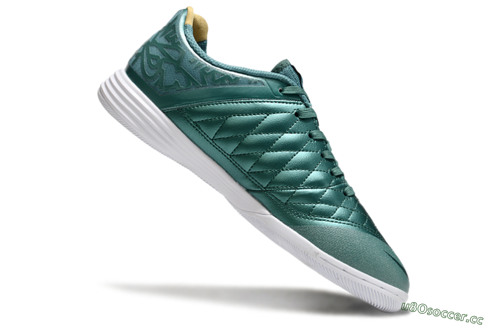 Men's Nike Lunar Gato 2 IC Indoor & Futsal Low-Tops Football Shoes - Green/Yellow/White 4