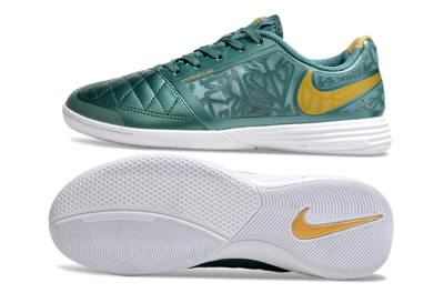 Men's Nike Lunar Gato 2 IC Indoor & Futsal Low-Tops Football Shoes - Green/Yellow/White